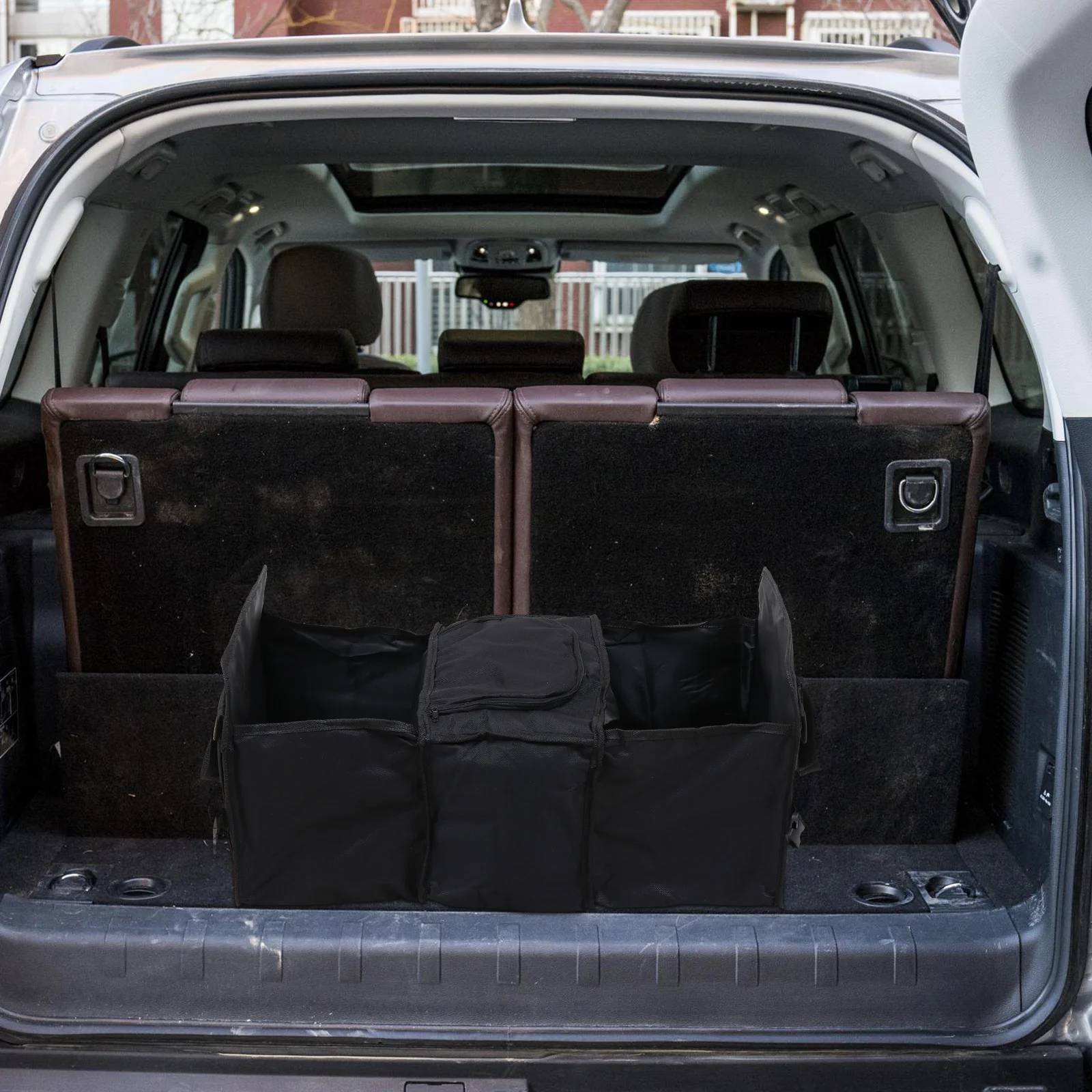 

Oxford Fabric Car Storage Box Large Capacity Foldable Trunk Organizer For Tools Groceries Emergency Gear Sports Equipment