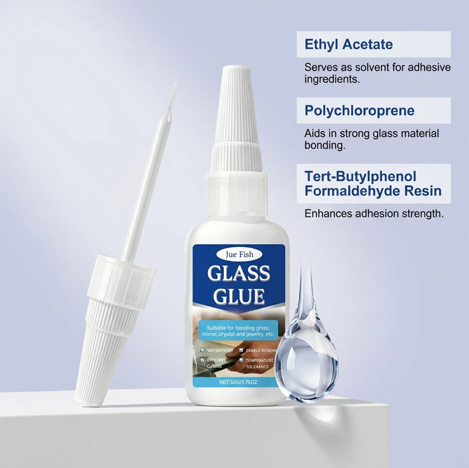 Glass Bonding Glue High Strength Quick Dry Clear Transparent Fast Curing Waterproof Adhesive Repair Household Craft Jewelry DIY