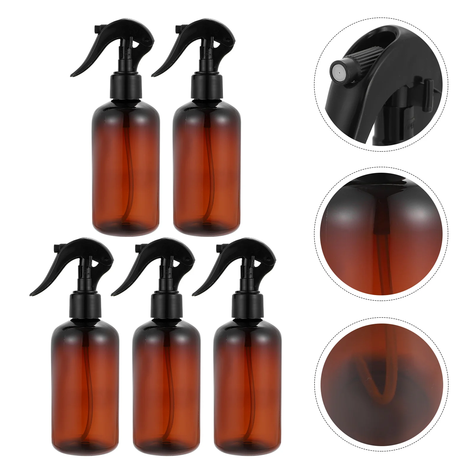 

5 Pcs Hand Dispenser Spray Bottle Press-type Sprayer Watering Manual Pressure Brown Pressuring Can