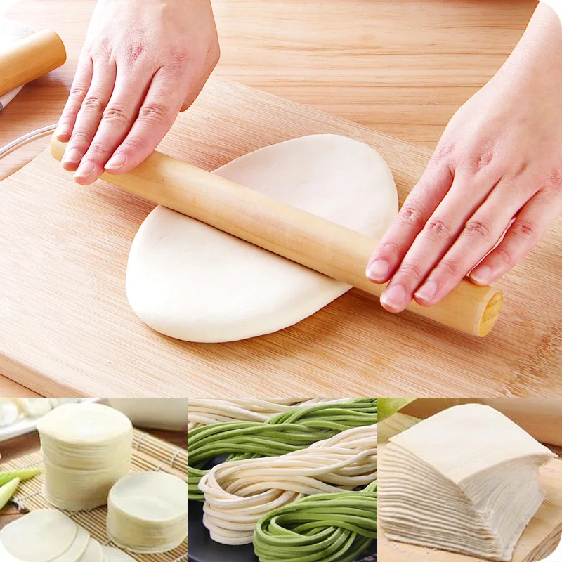 

25CM Kitchen Wooden Rolling Pin for Baking Pizza Dough, Noodle Pies and Cookies Baking Kitchen Cooking Tools Accessories