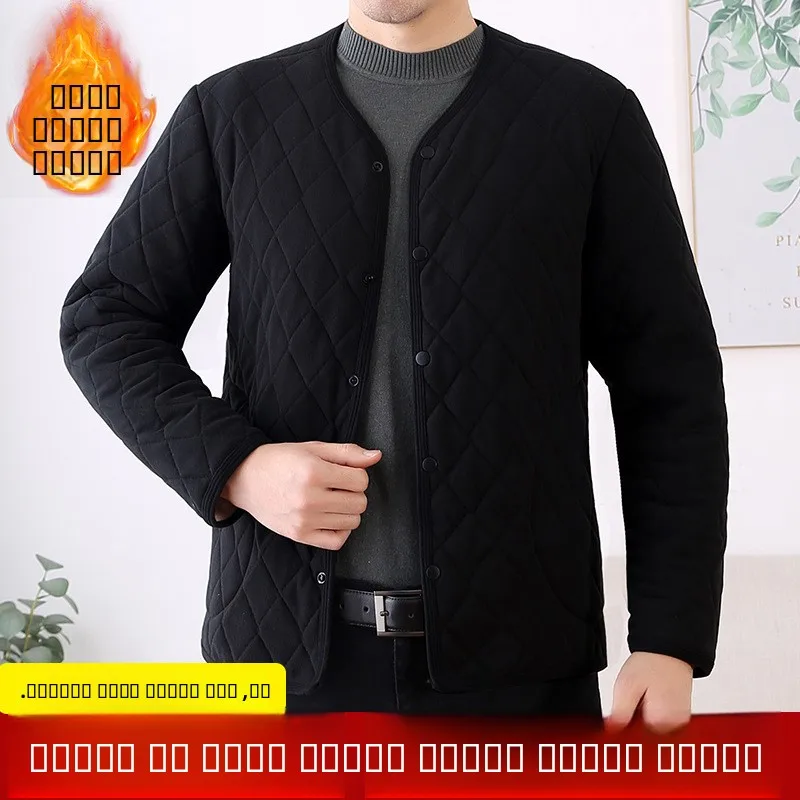 الرجال Thiened Fce اصطف القطن Jaet شتاء دافئ مقاوم للماء الباردة والدليل على معطف طويل خاص واسع صالح ملابس الترفيه غير رسمية