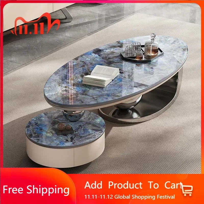 

Korean Living Room Side Table Minimalist Balcony Modern Coffee Tables Design Luxury European Couchtisch Postmodern Furniture