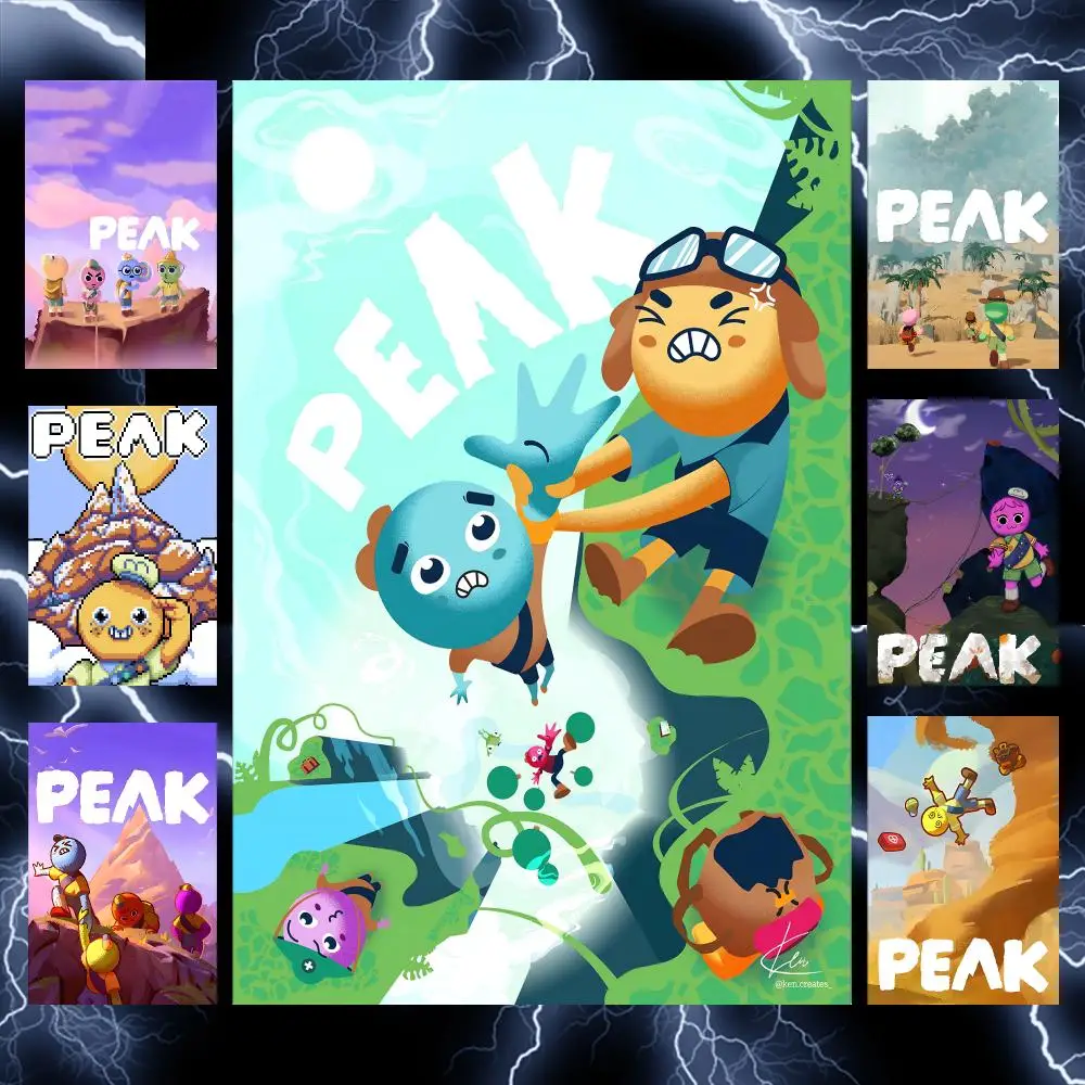 Funny Game P-PEAK Game Poster Self-Adhesive Wall Art Poster HD Waterproof PP Bedroom Cafe Gym Home Decor Gift