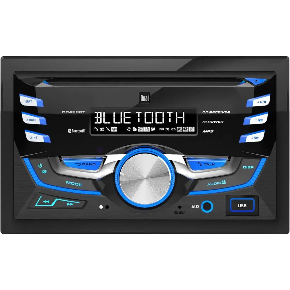 

Автомагнитола 3.7 дюйма с ЖК-дисплеем, двойным DIN, Bluetooth и CD/MP3-плеером