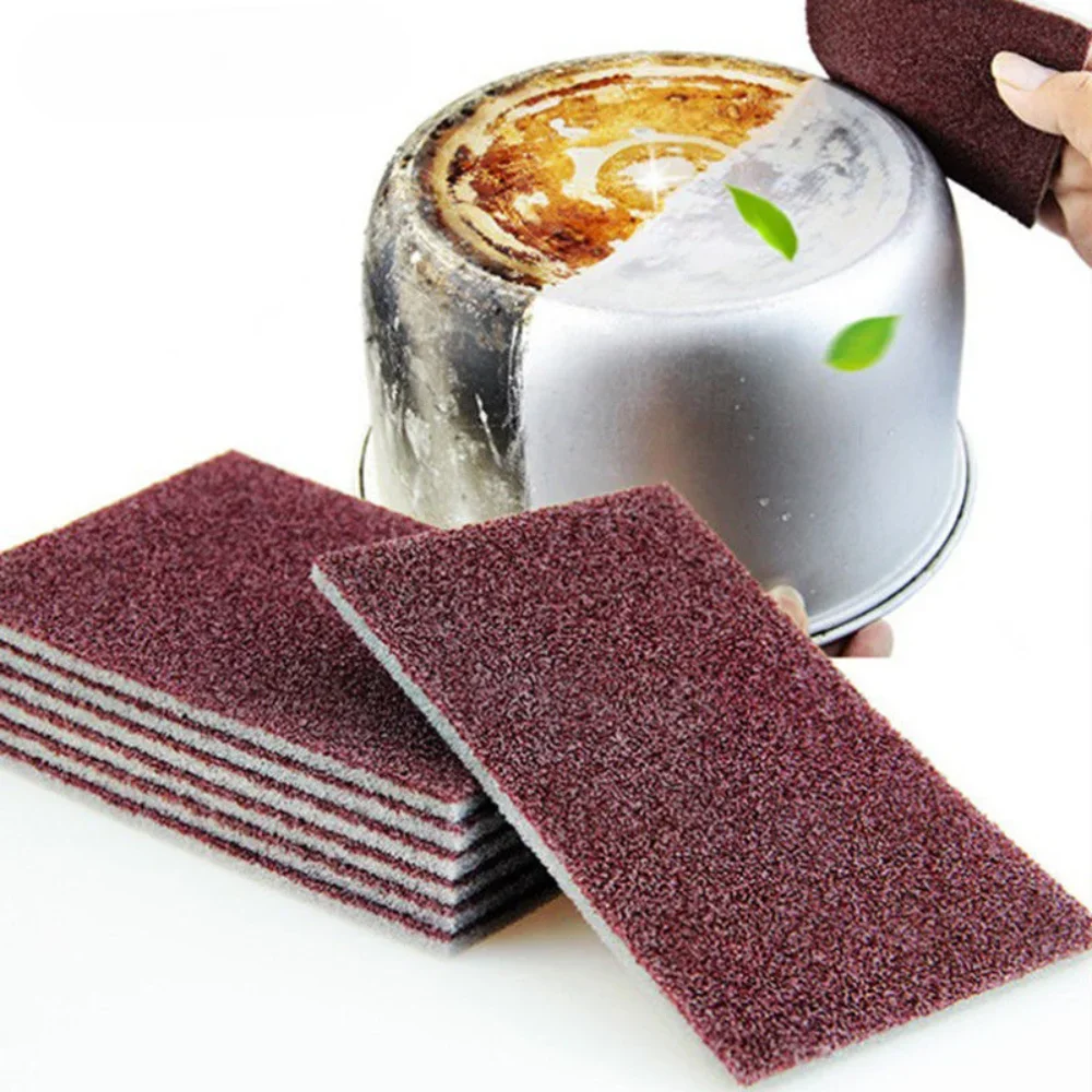 Pot Cleaning Supplies Home Kitchen Gadgets Useful Things for Kitchen Descaling Scouring Pad Thin Wash Remove Brush Sponge Stains