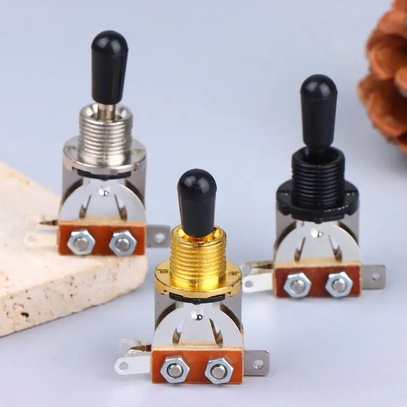 1 x 3 Way Toggle Switch For Electric Guitar 3 Gear Switch With Tip Cap Electric Guitar Pickup Selector Switch Accessories