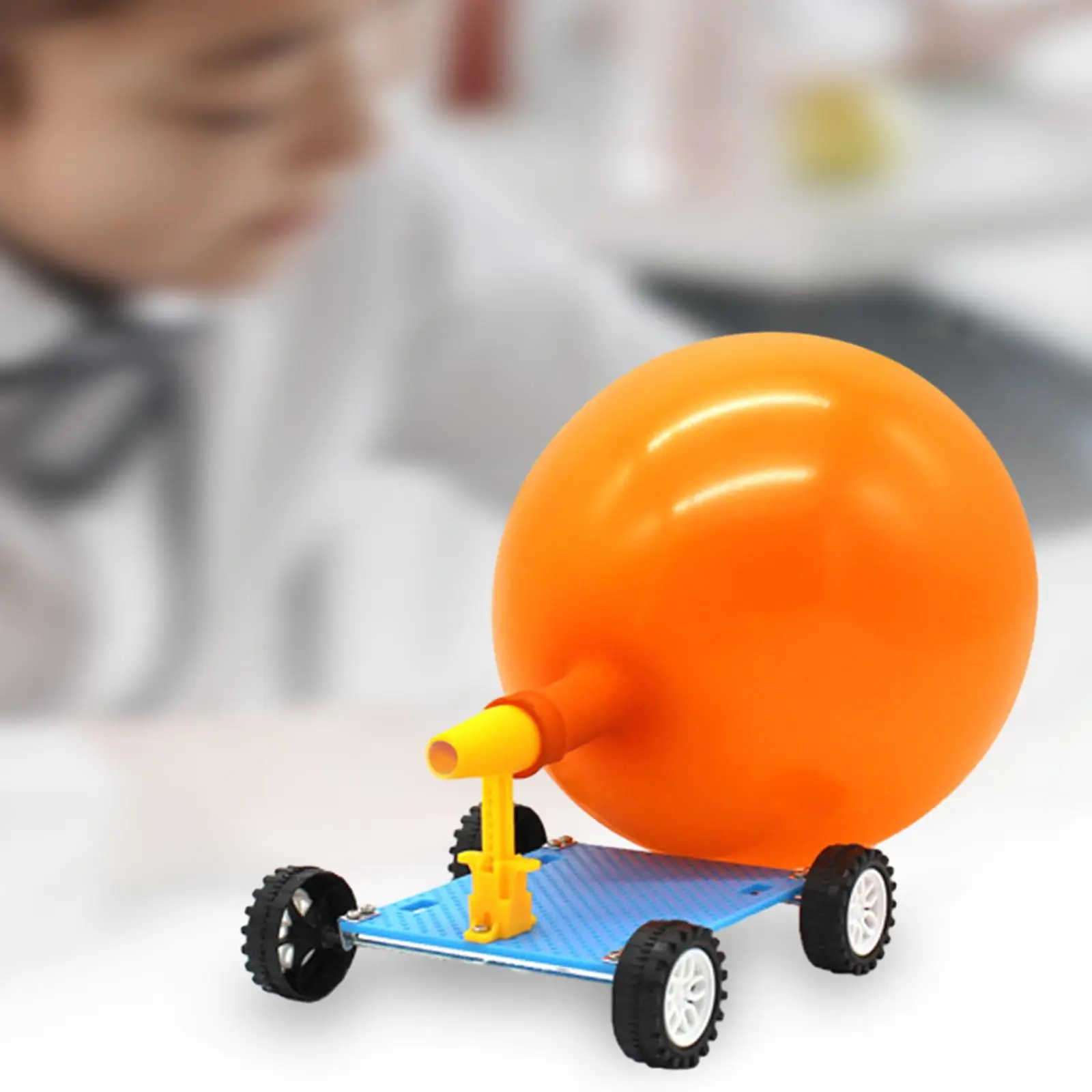 Construa seu próprio carro balão Racer para crianças, diversão e brinquedo DIY educativo