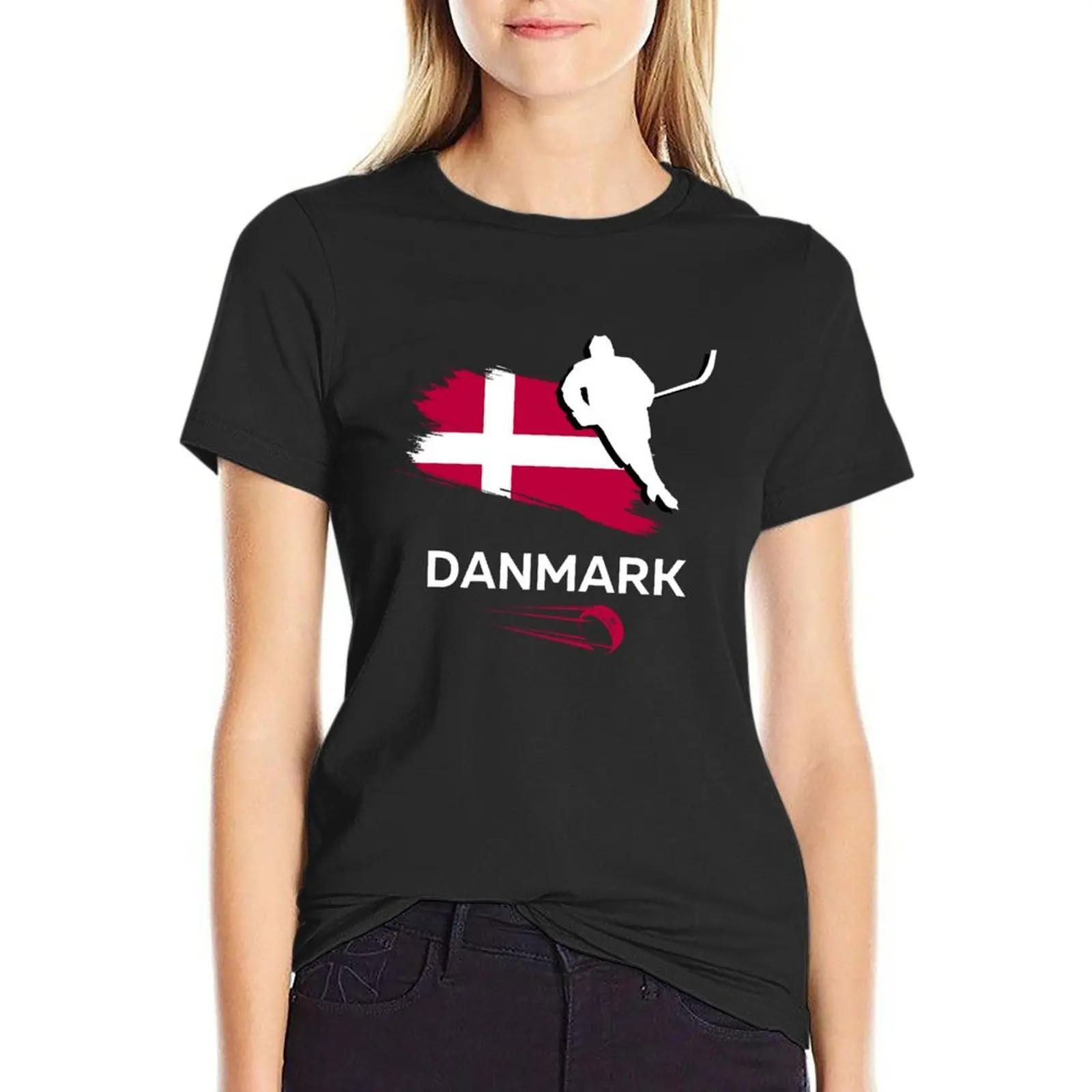 Denmark ice hockey T-Shirt summer tops customs t-shirt dress for Women sexy