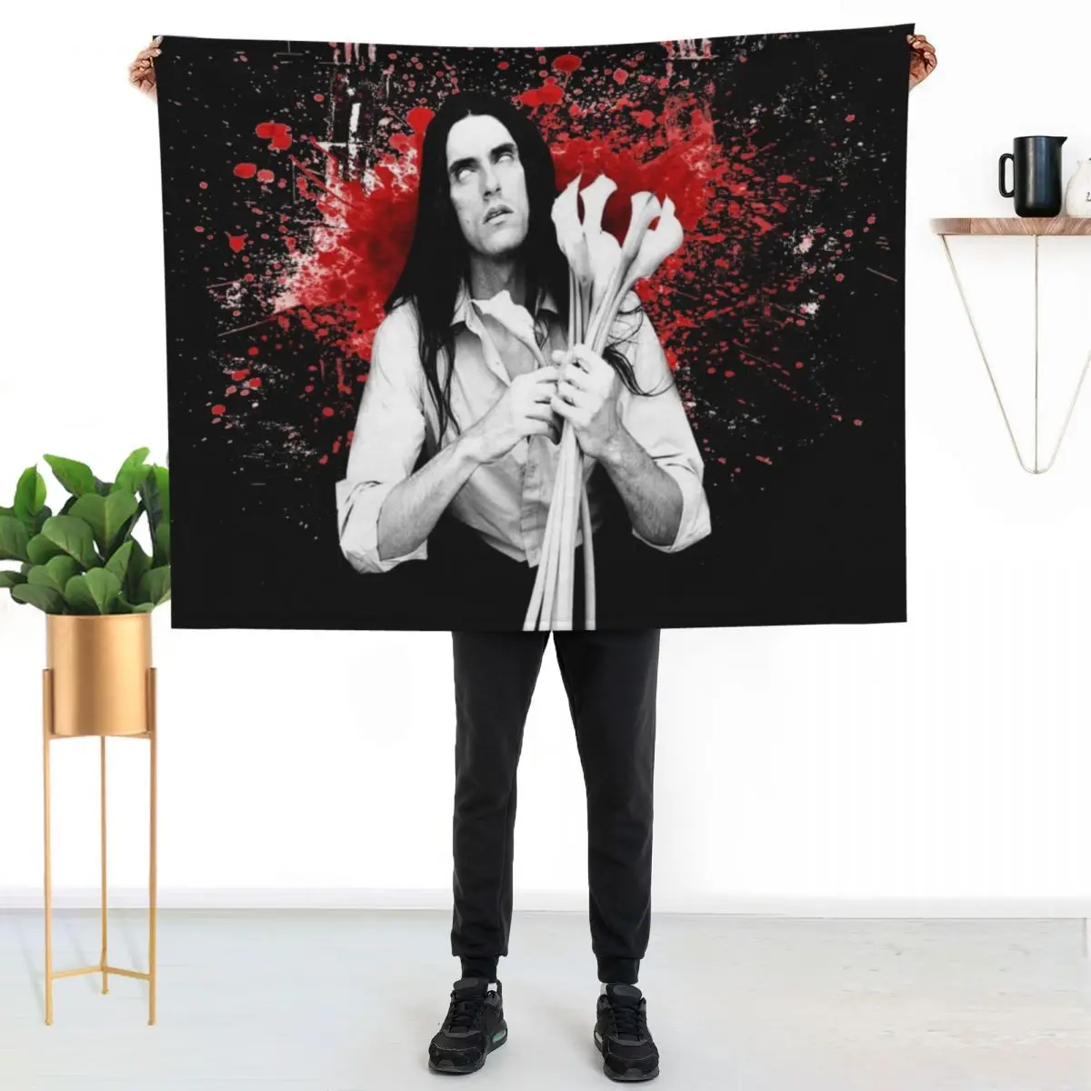 PETER STEELE BLOOD Throw Blanket Custom Single Quilt Designers Blankets For Bed Plaid Blankets