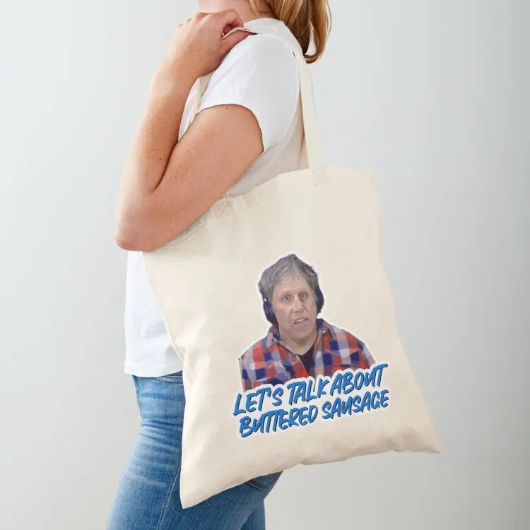 Gary Busey Lets Talk About Buttered Sausage Tote Bag handbag Canvas shoulder bag Women's handbag shopper bags for women