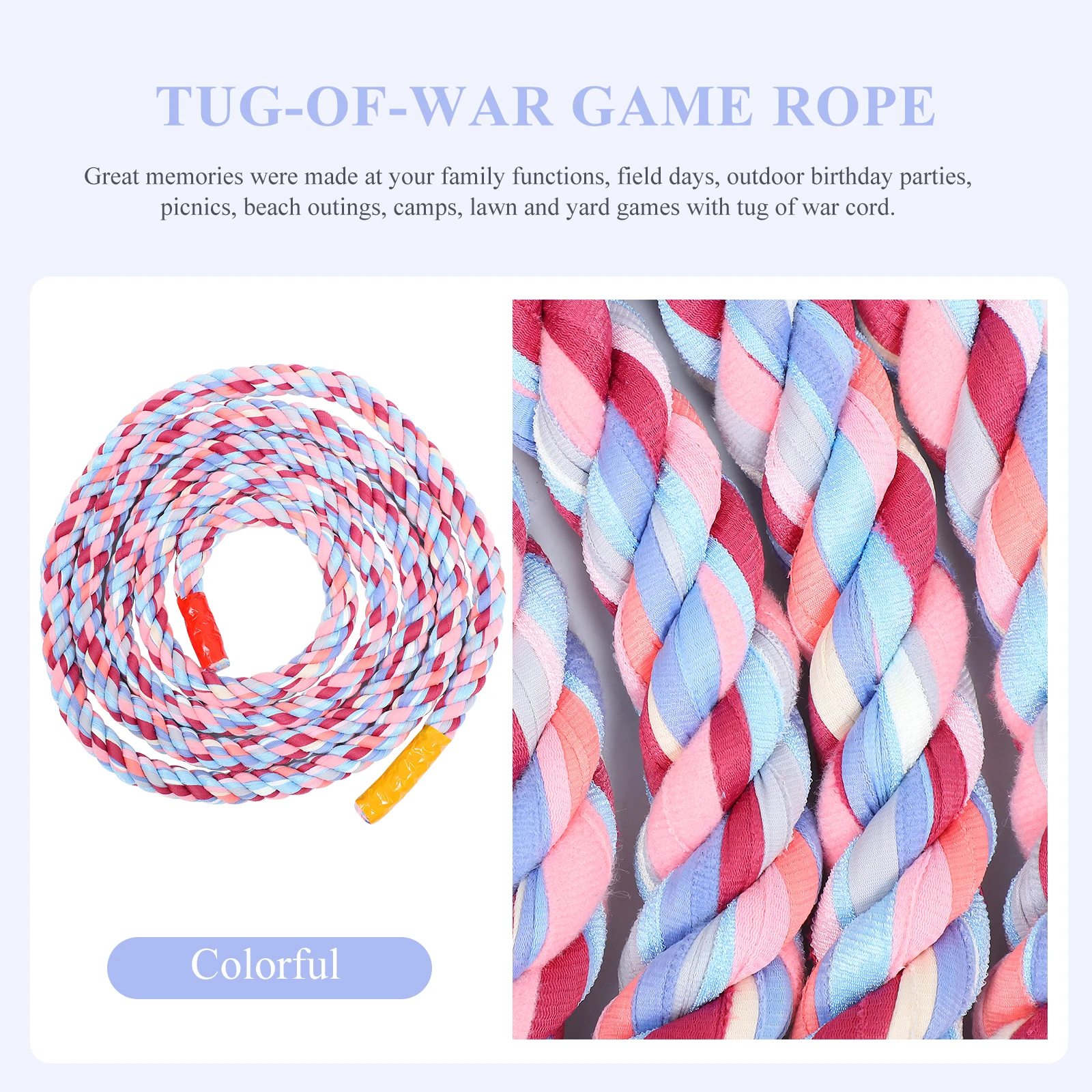 

5M Twisted Cloth Tug Of War Rope Durable Game Cord For School Team Building Competition Sport Equipment String