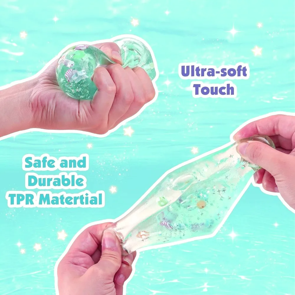Brinquedo Sensorial Oceânico Taba, Bolas de Estresse Squishy, Cubo de Brinquedos Squishy de Crescimento Lento para Adultos, Presente Relaxante