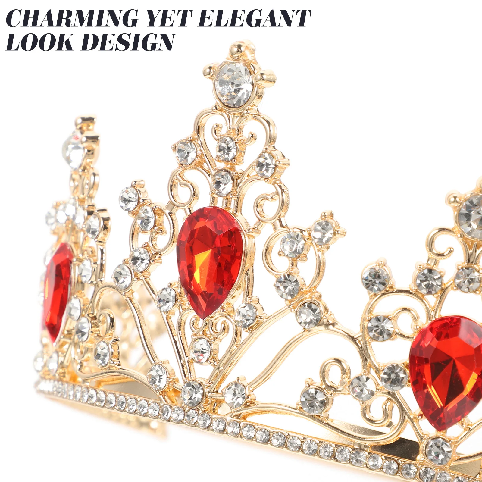 우아한 빈티지 신부 티아라 왕관 매력적인 반짝이는 웨딩 헤드피스 신부 들러리 연회 사진 촬영 액세서리