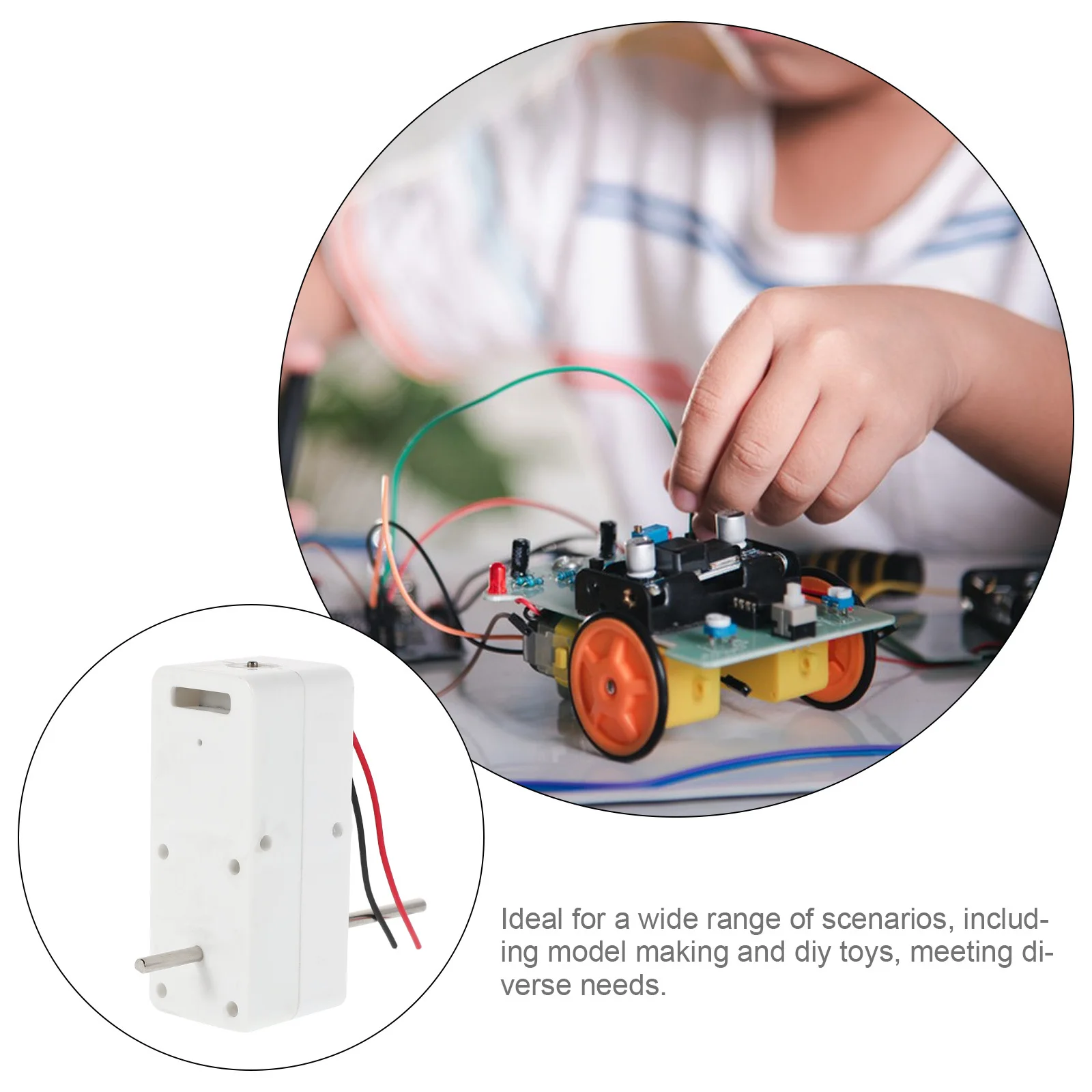 Caja de engranajes de Motor de reducción de engranajes para modelos de barcos de coche Rc, proyectos de bricolaje, engranajes de plástico, soporte de montaje de Motor, Kit de coche Rc DIY