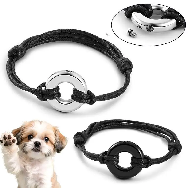 Gedenk-Urnen-Armband für Minimalistischen Kreis des Lebens Ewigkeits-Schmuck Verstellbare Größe für Familie und Freunde zur Gedenkverwendung – Detail 1