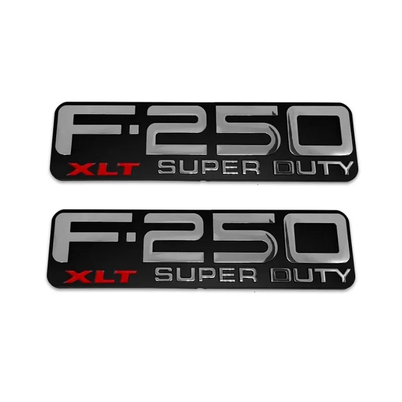 2 peças de Emblema Adesivo de Plástico F-250 XL XLT para Caminhonetes F250 - Acessório para Caminhão