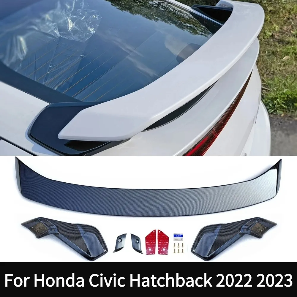 For Honda Civic Hatchback  2022 2023 Type-R Style  Car Trunk Spoiler ABS Auto Rear Trunk Wing Accessories Spoiler