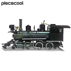 Piececool modelo kits de construção metal quebra-cabeça 3d mogul locomotiva diy trem brinquedos conjunto presentes aniversário & decoração para casa