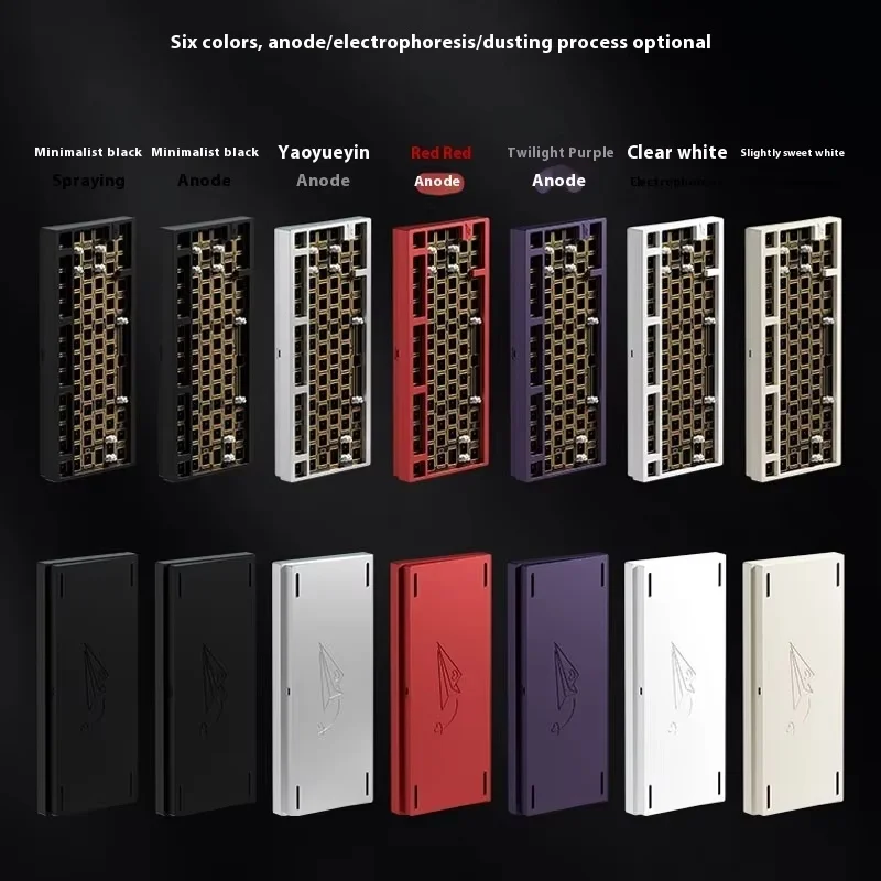 WEIKAV D75 Mechanical Keyboard Kit Tri Mode CNC Aluminum Alloy Gasket Structure Hot Swap RGB Customized Gaming Keyboard Qmk Via