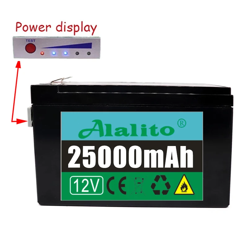 NEW Sprayers 12V 50Ah Built-In High Current 30A BMS 18650 Lithium Battery Pack For Electric Vehicle Batterie 12.6V Charger