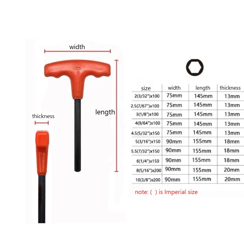 10pc Metric T-Handle Hex Key Allen Wrench Tool Set or Star T-Handle Hex Key Set with Convenient Storage Stand