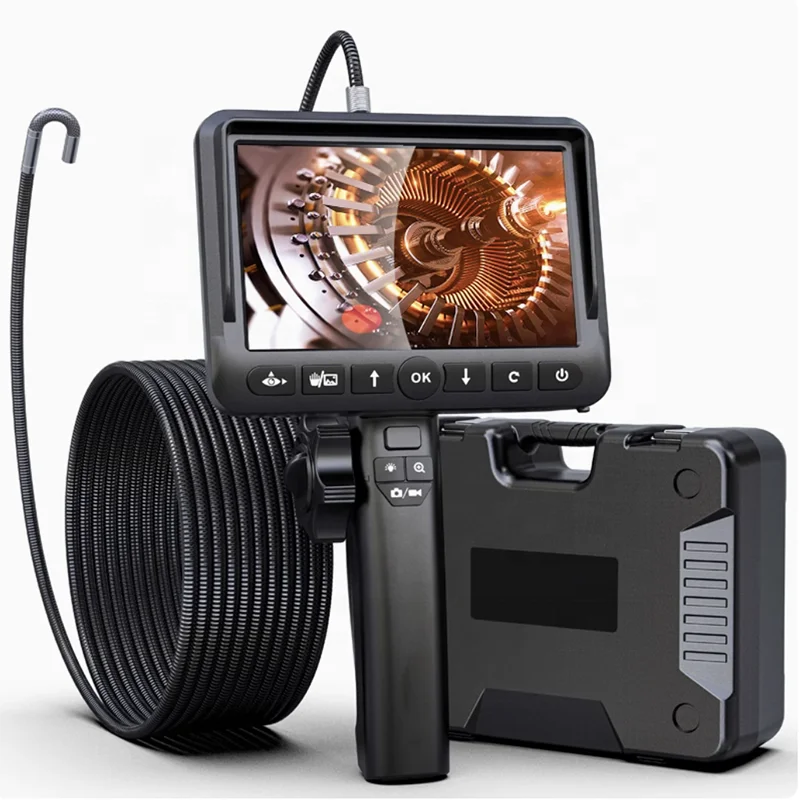 360° Rotating Endoscope 500W HD Camera 2/2.8/3.8/5.5/8.5/12.5/12.5mm Automotive Maintenance Industrial Pipeline Engine Detecte