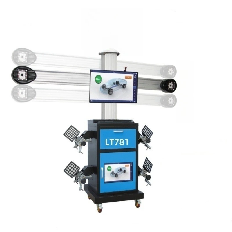 كاشف العجلات بأربعة محاذاة للسيارات، معدات كشف محاذاة العجلات الأربع، مقص كبير، قص صغير، عمود مزدوج أربعة #1