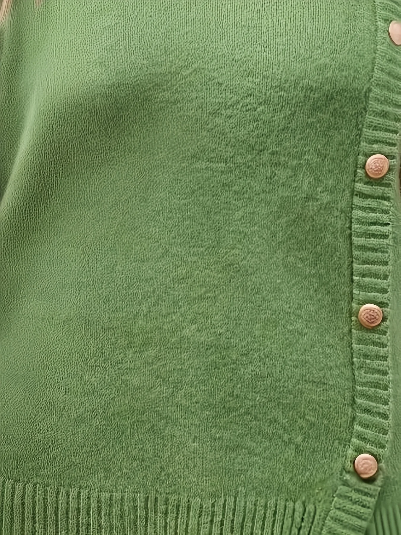 Camiseta sin Mangas de Punto Talla Grande - close-up view