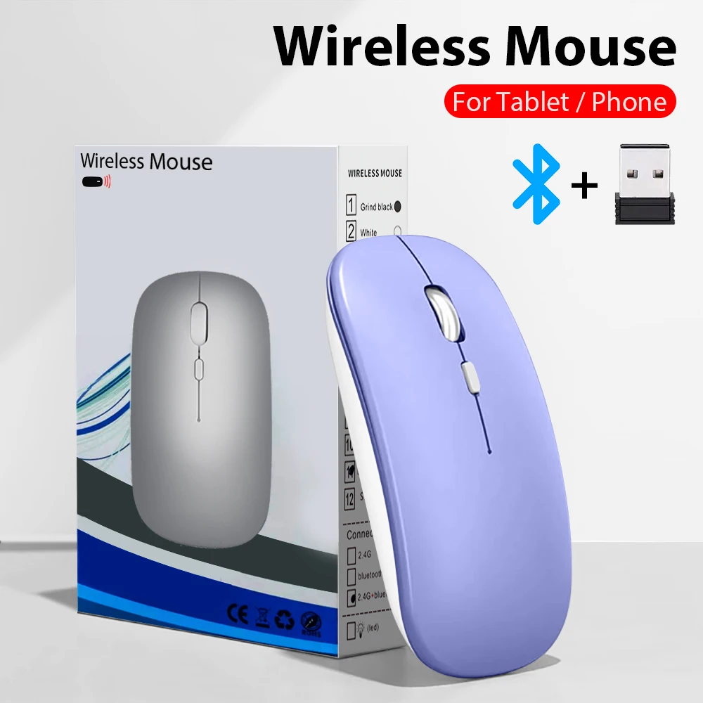 Bluetooth Mouse for APPle MacBook Air Pro Retina 11 12 13 15 16 mac book Laptop Wireless Mouse Rechargeable Mute Gaming Mouse