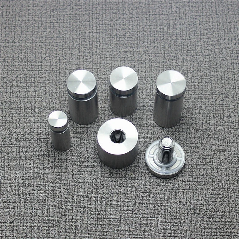 yes30pcs Advertising Nails 12x20/25/25mm Stainless Steel Screws for Wall Mount Glass/Acrylic Sign Standoff Fixing Screws Hardwar