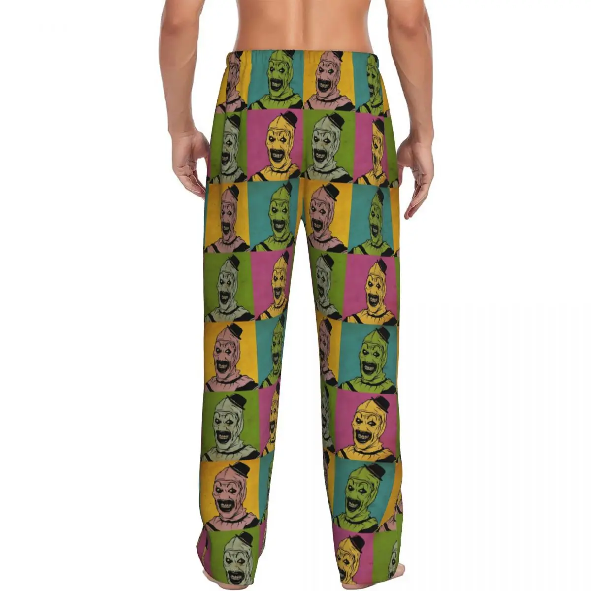 커스텀 티테리파이어 파자마 팬츠 남성용 할로윈 호러 영화 슬립웨어 라운지 슬립 바텀스 포켓 포함 신축성 있는 바지