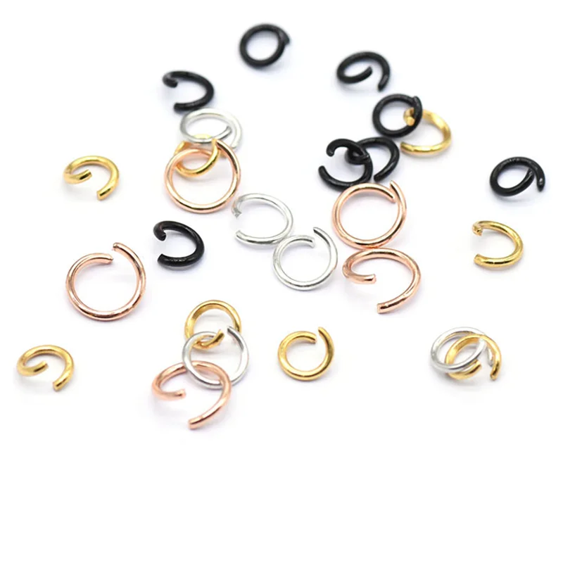 100-200pcs  3/4/5/6/8/10mm Stainless Steel Split Rings Open Jump Rings Connectors For Diy Jewelry Finding Making Accessories