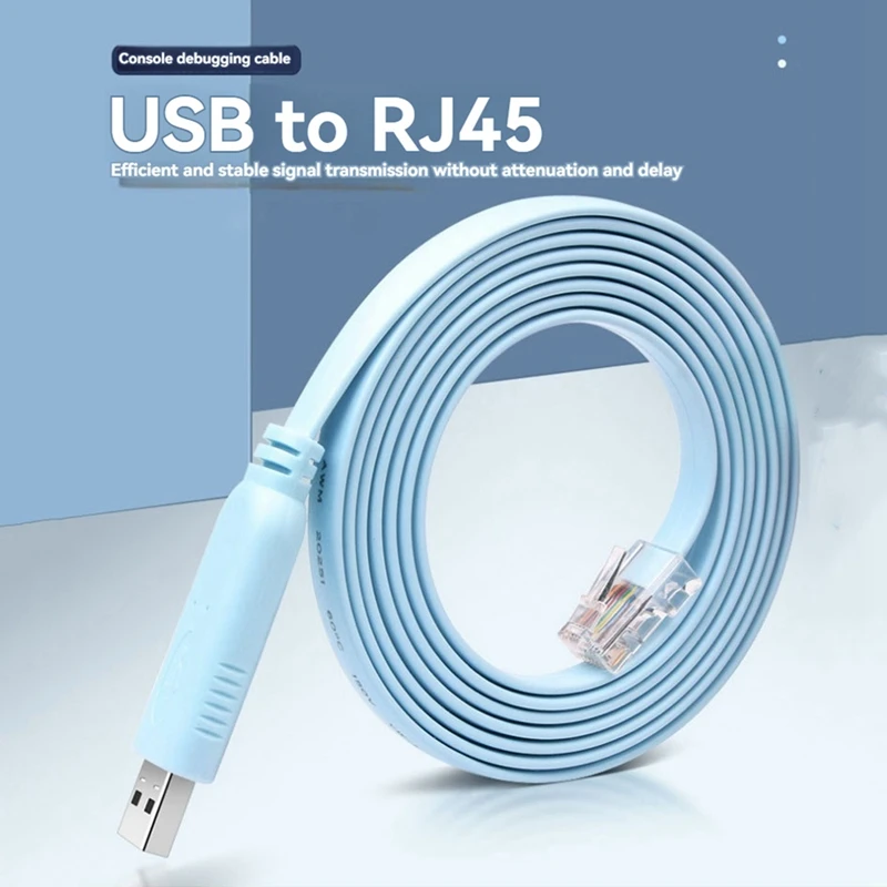 Câble adaptateur USB vers RJ45 pour console de routeurs, câble série USB vers RS232, CAT5, 1.8m
