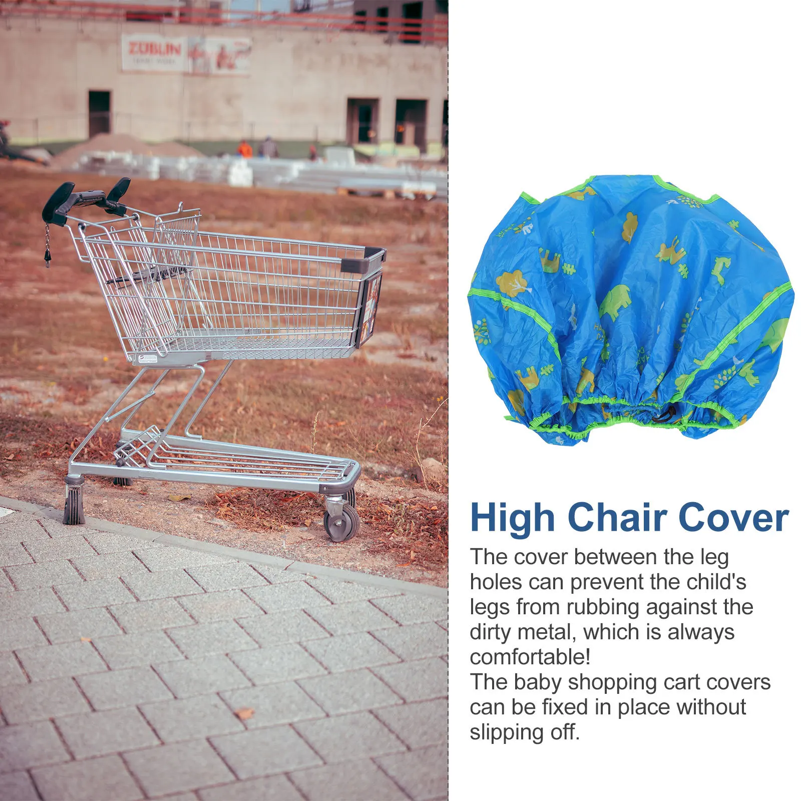 

Cartoon Baby Shopping Cart Cover High Chair Waterproof Cover Prevent Leg Rubbing for Toddlers Grocery Cart Seat Protector