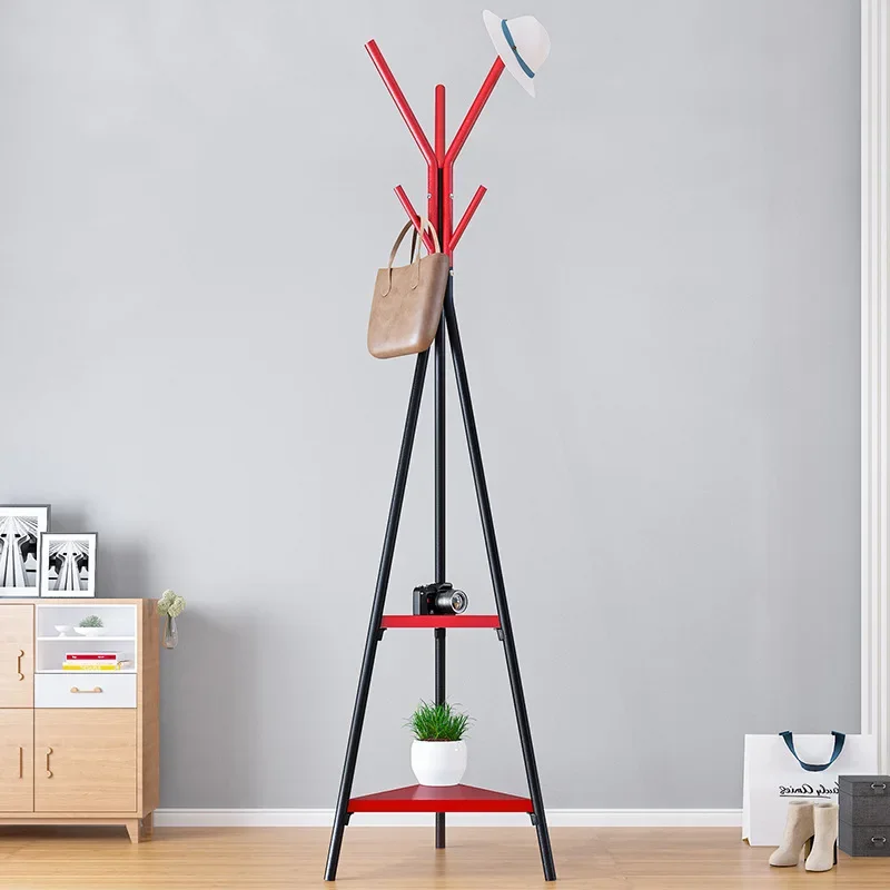 Simple Hanger Floor-to-ceiling Bedroom Coat Rack Small Clothes Rack Bag Household Wrought Iron