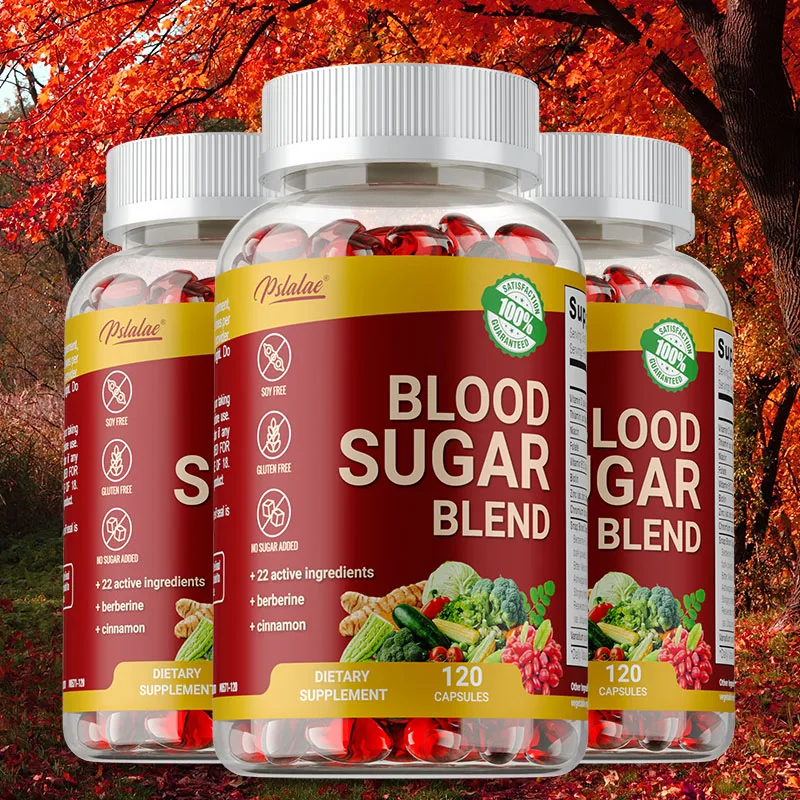 

Blood Sugar Blend Capsules - Balanced Blood Sugar Metabolism, Improves Hypoglycemia, for Heart & Cardiovascular Health