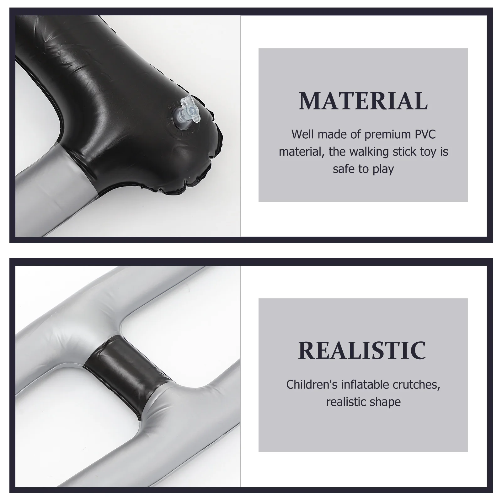 

2 шт. надувные костыли, трость, реквизит, забавная розыгрыш, вечерние косплей, костюм старика, подарок для выступления, костюм старика