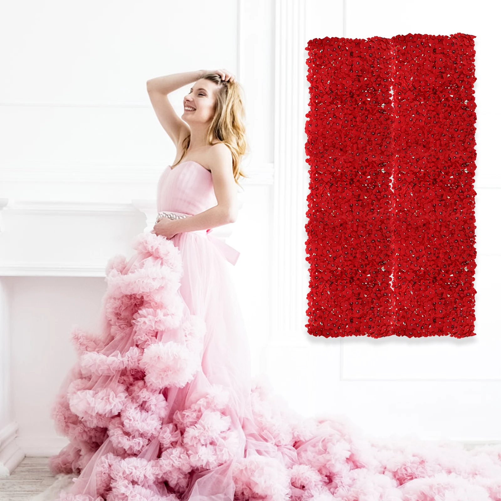 

Artificial Hydrangea Flowers Indoor Decoration Fake Plastic Stems Realistic Hydrangea Flower Decoration for Home Office Hotel