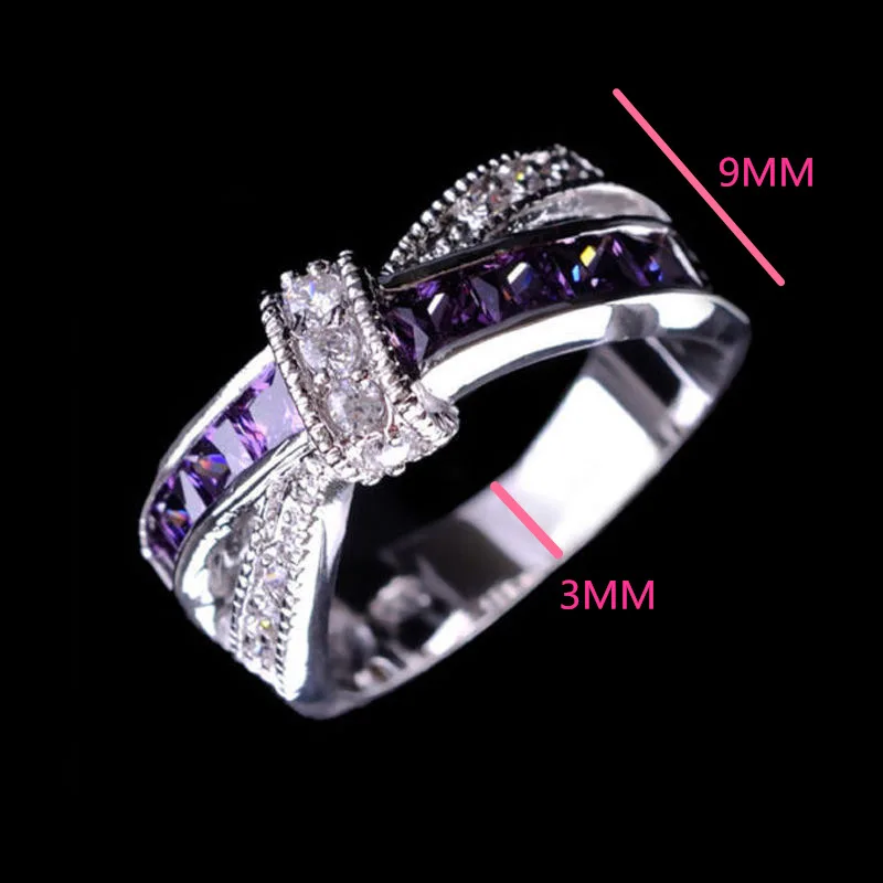 Wholesale Luxury 925 Sterling Silver Rings For Women Charm Colored zircon size 6-10 Fashion niche Jewelry Wedding Party Gifts
