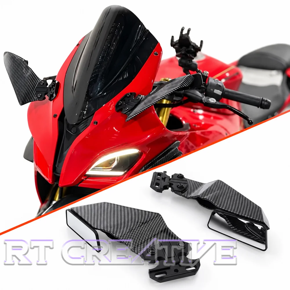 Motorbike Aerodynamic Winglet Fairing Rearview Mirror Upgrade For QJMOTOR SRK800RR 921RR 600RS 250RS