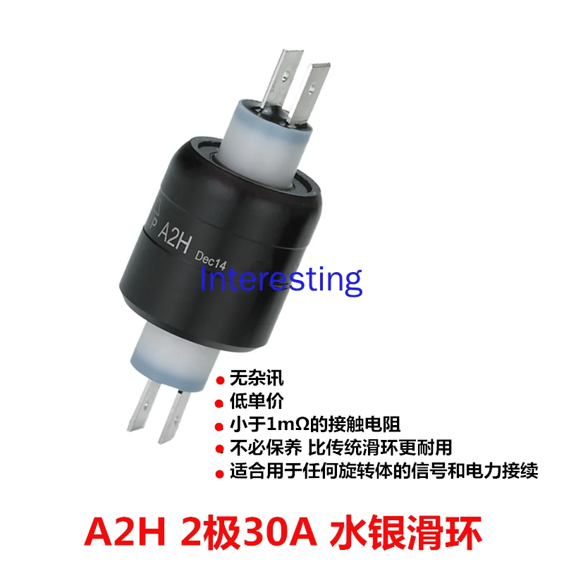 A2H Mercury Conductive Slip Ring Rotary Connector MERCOTAC 230 Collector Ring 2 Way 30A