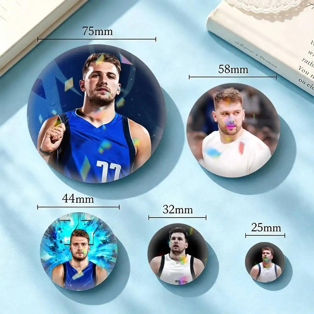 Luka-A Doncic B-Basketball 25mm 32mm 44mm 58mm 75mm Brooches Badges Pins for Accessories Gift