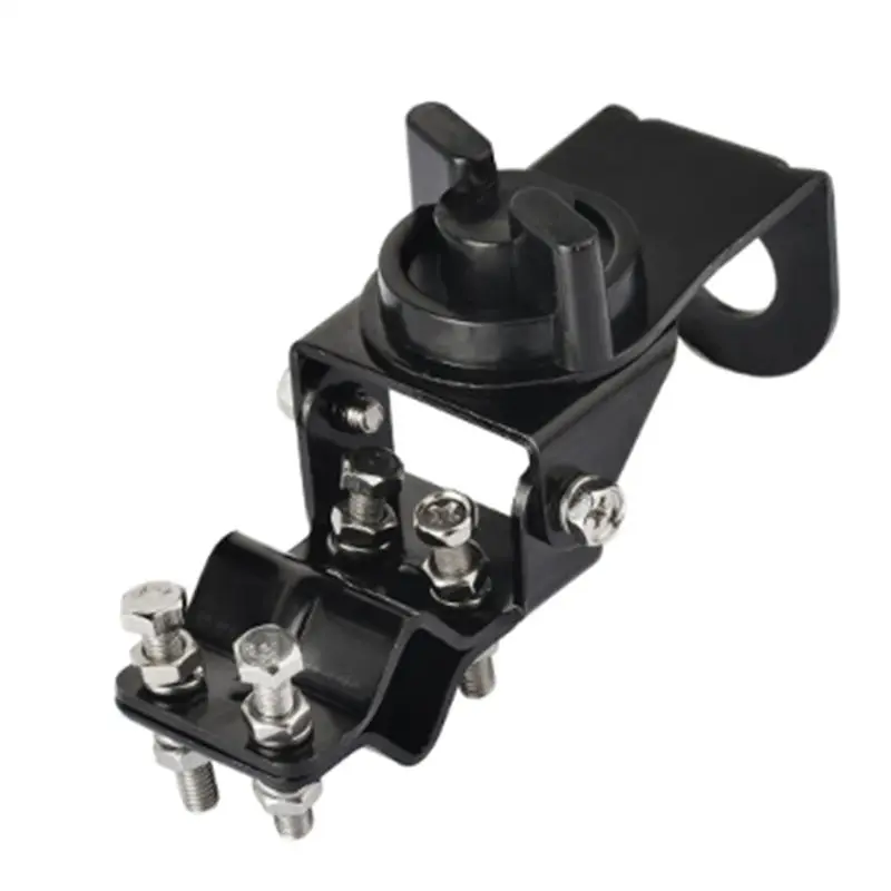 #91M Fixed Bracket ,Vehicle CB Mobile Radio Antenna Mirror Mount Pole Mount Fixed Bracket (Black)