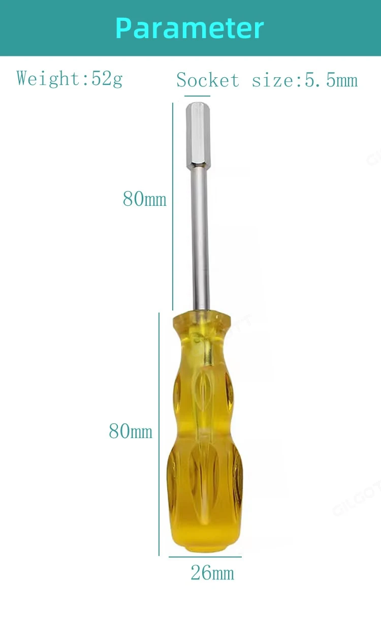 磁気ソケット,六角形ナットスクリュードライバー,誘導修理,Panasonicドラム洗浄機用ハンドツール,5.5mm