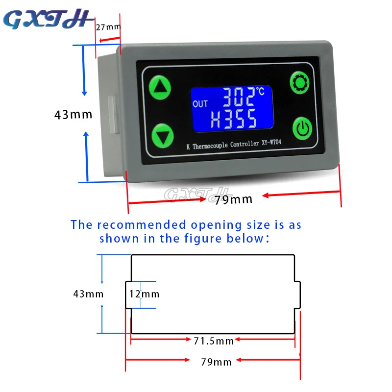 K-type Thermocouple High Temperature Controller -99~999℃ WIFI Remote High Temperature Digital Smart Thermostat High Low Alarm