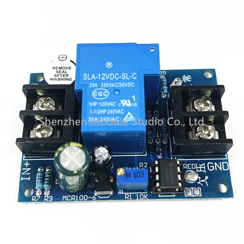 DC 12V 24V Lead-Acid Lithium Battery Discharge Controller Low Voltage Over-Discharge Protection Board with Alarmer 5-20S Delay