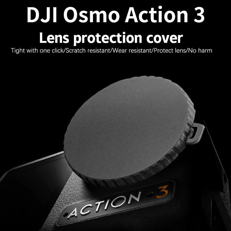 2PCS Camera Lens Protective Cover For DJI Action 4/3 Lens Cap Anti-fall Dust-proof Silicone Lens Protection Camera Accessories