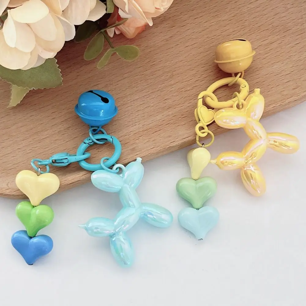 Cartoon Kawaii Dog Balloon Keychain Cute Acrylic Jelly Dog Key Chain Dog ins Love Puppy Keyring Hanging Accessory