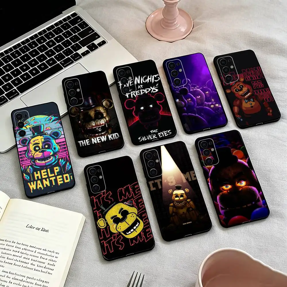 

Fives-nights-Au-Freddys Phone Case Black Silicone Soft For Samsung S25,S24,S21,S22,S23,S30,Ultra,S20,Plus,Fe,Lite