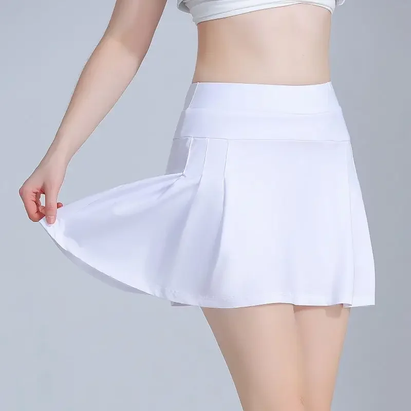 

Kids Girls Tennis Golf Skirts Versatile Sports Dress Lightweight Breathable Short Dress Children High Waist A-Line Mini Skirts